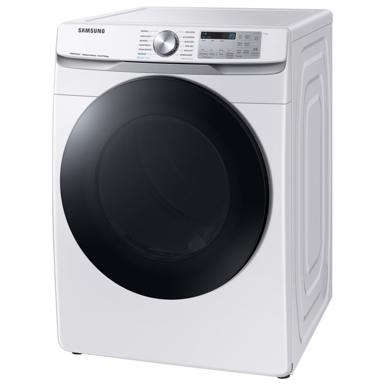 Samsung 5.0 cuft smart washer and deals 7.5 cuft electric dryer with steam sanitize+